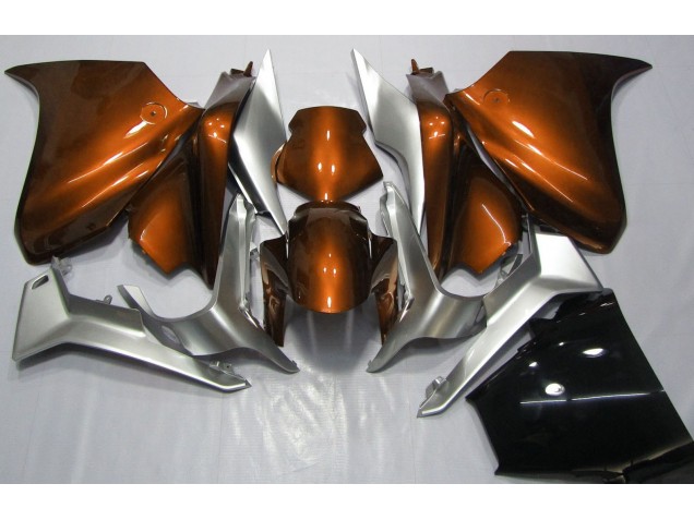 2010-2013 Orange and Silver Honda VFR1200 Fairings