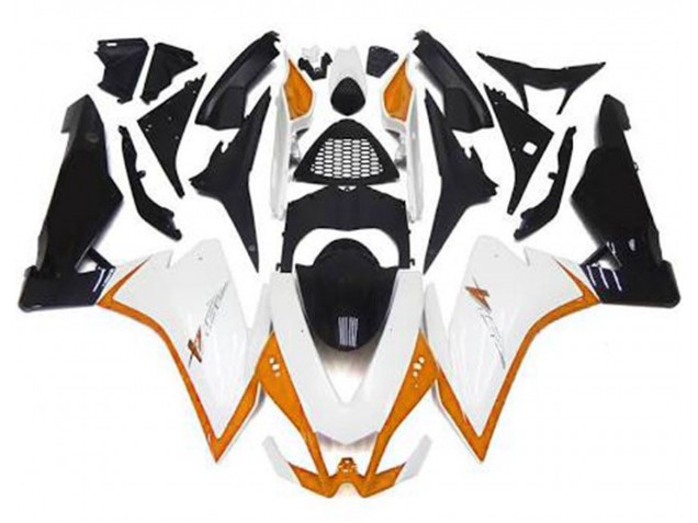 Best Aftermarket 2010-2015 Gloss White & Orange Aprilia RSV4 1000 Fairings