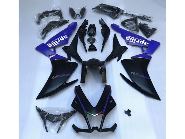 Best Aftermarket 2010-2015 Matte Black & Blue Aprilia RSV4 1000 Fairings