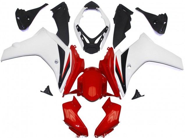 Best Aftermarket 2011-2012 Red and White Gloss Honda CBR600F Fairings