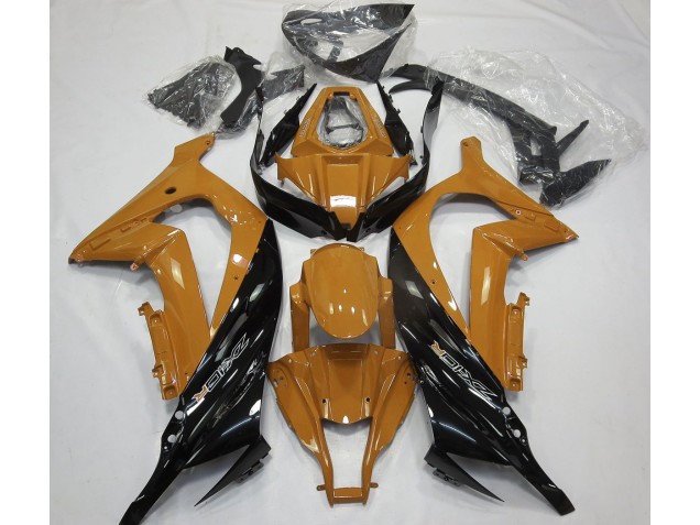 2011-2015 Gloss Orange and Black Kawasaki ZX10R Fairings