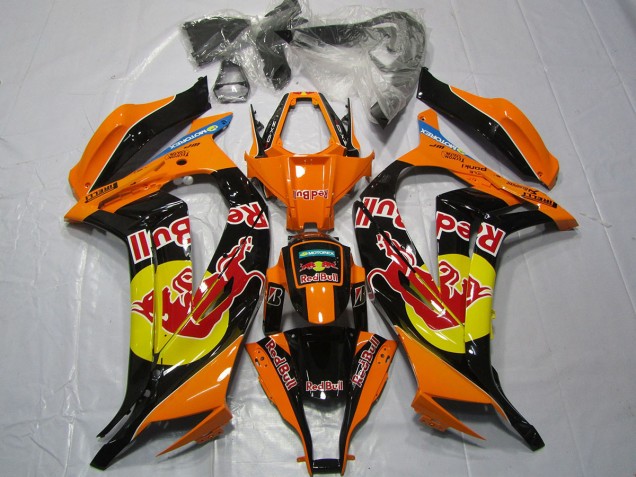 2011-2015 Orange Red bull Kawasaki ZX10R Fairings