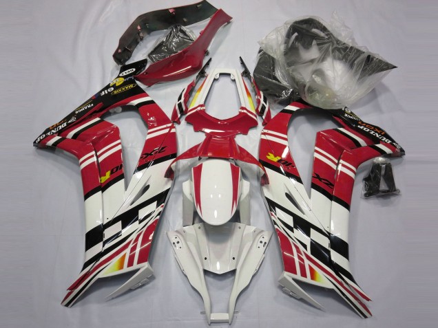 2011-2015 Red Black and White Kawasaki ZX10R Fairings