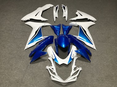 Best Aftermarket 2011-2020 Blue White Custom Suzuki GSXR 600-750 Fairings