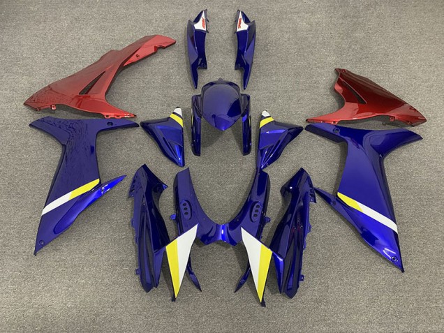 2011-2020 Gloss Blue and Red Suzuki GSXR 600-750 Fairings