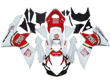 Best Aftermarket 2011-2020 Lucky Strike with Gold Circle Suzuki GSXR 600-750 Fairings