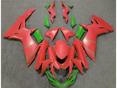 Best Aftermarket 2011-2020 Matte Grapefruit Red & Green Suzuki GSXR 600-750 Fairings