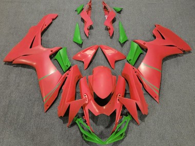 Best Aftermarket 2011-2020 Matte Grapefruit Red & Green Suzuki GSXR 600-750 Fairings