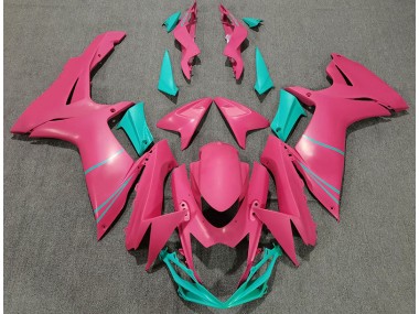 Best Aftermarket 2011-2020 Matte Hot Pink and Teal Suzuki GSXR 600-750 Fairings