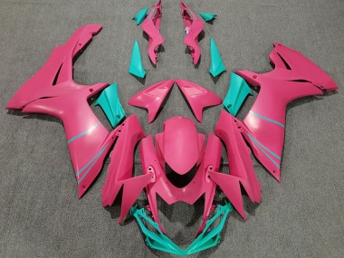 Best Aftermarket 2011-2020 Matte Hot Pink and Teal Suzuki GSXR 600-750 Fairings