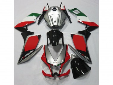 Best Aftermarket 2012-2015 Silver and Red Aprilia RS4 125 Fairings