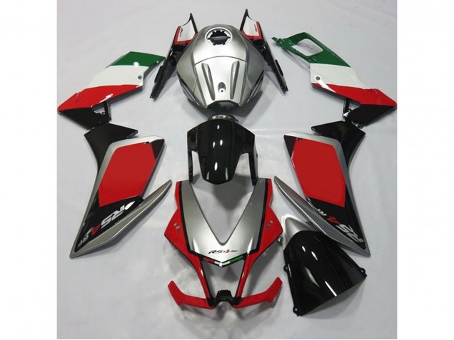 Best Aftermarket 2012-2015 Silver and Red Aprilia RS4 125 Fairings