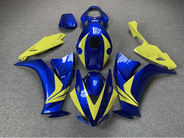 2012-2016 Gloss Blue and High Vis Yellow Honda CBR1000RR Fairings