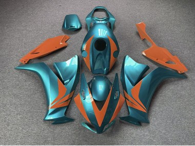 2012-2016 Gloss Cyan and Orange Honda CBR1000RR Fairings