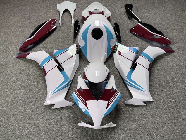 2012-2016 Gloss Light Blue and Maroon Honda CBR1000RR Fairings