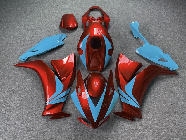 2012-2016 Gloss Red and Light Blue Honda CBR1000RR Fairings