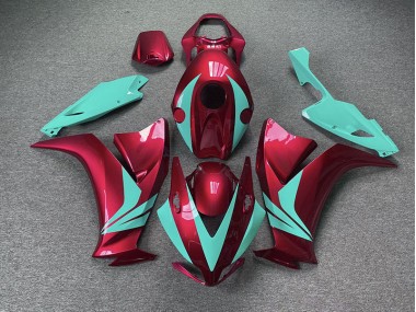 2012-2016 Gloss Red and Teal Honda CBR1000RR Fairings