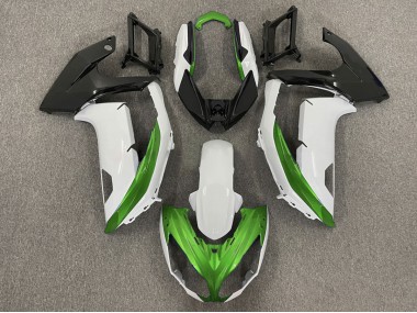 Best Aftermarket 2012-2016 Gloss White & Green Kawasaki Ninja 650R Fairings