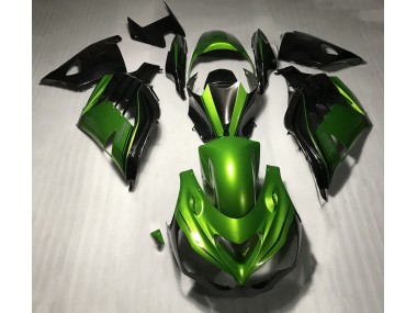 2012-2019 Gloss Green and Black Kawasaki ZX14R Fairings