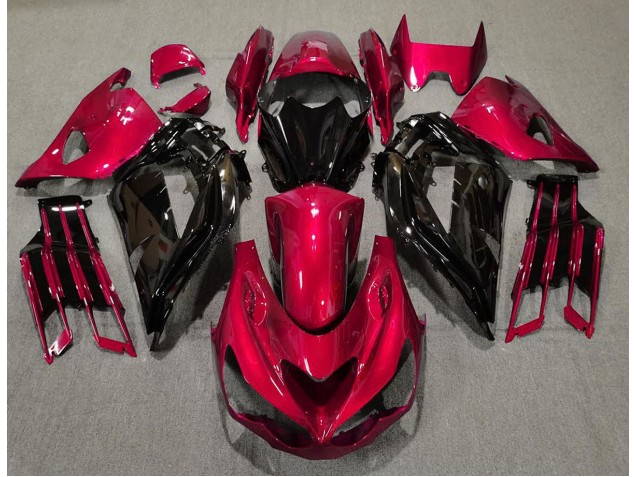 2012-2019 Gloss Red and Black Kawasaki ZX14R Fairings