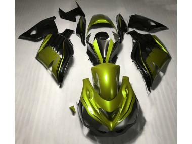 Best Aftermarket 2012-2019 Gloss Yellow and Black Kawasaki ZX14R Fairings