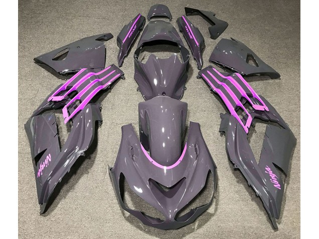 2012-2019 Nardo Gray & Pink Kawasaki ZX14R Fairings