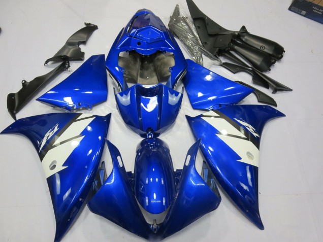 2013-2014 Blue and White Yamaha R1 Fairings