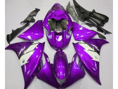 Best Aftermarket 2013-2014 Gloss Purple & White Yamaha R1 Fairings