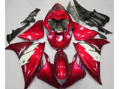 Best Aftermarket 2013-2014 Gloss Red & White Yamaha R1 Fairings