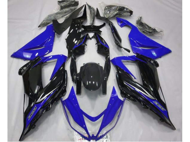 2013-2018 Black and Blue Kawasaki ZX6R Fairings