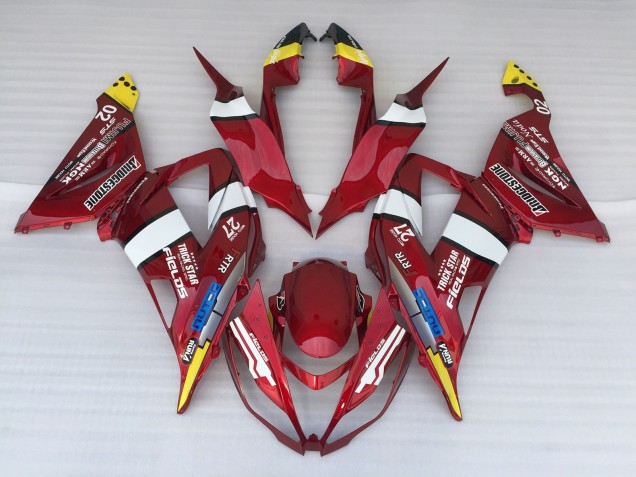 2013-2018 Candy Apple Kawasaki ZX6R Fairings