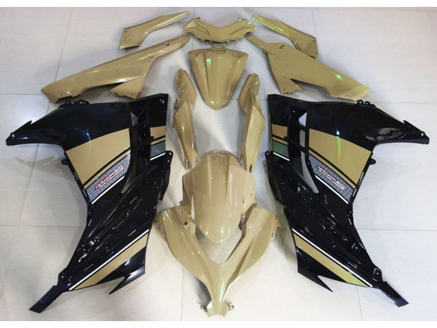 Best Aftermarket 2013-2018 Desert Tan and Black Kawasaki Ninja 300 Fairings