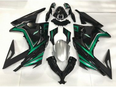 Best Aftermarket 2013-2018 Gloss Black & Emerald Green Kawasaki Ninja 300 Fairings