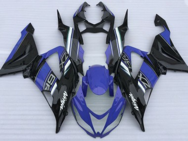 2013-2018 Gloss Blue and Black Kawasaki ZX6R Fairings