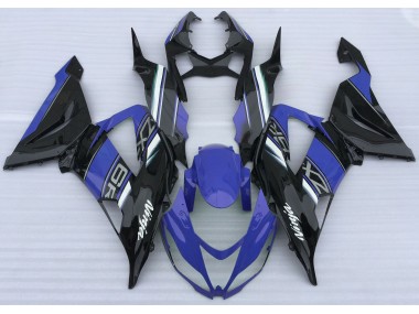 2013-2018 Gloss Blue and Black Kawasaki ZX6R Fairings