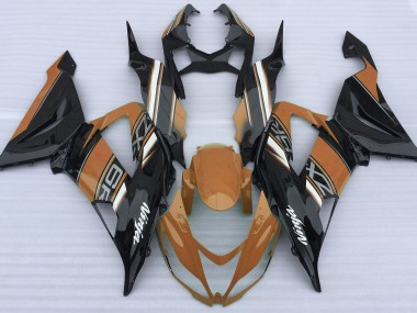 2013-2018 Gloss Orange and Black Kawasaki ZX6R Fairings