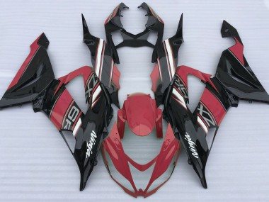 2013-2018 Gloss Red and Black Kawasaki ZX6R Fairings