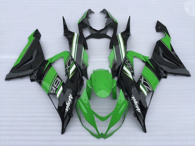 Best Aftermarket 2013-2018 Green and Black High Gloss Kawasaki ZX6R Fairings