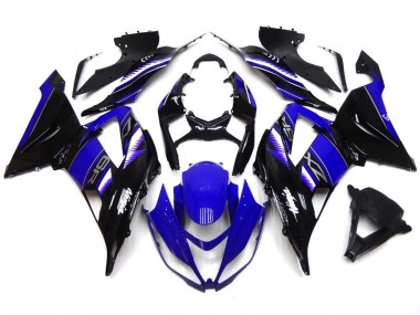 Best Aftermarket 2013-2018 Vibrant Deep Blue and Black Kawasaki ZX6R Fairings