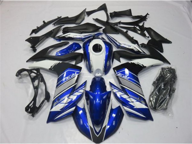 2015-2018 Blue and Silver Yamaha R3 Fairings