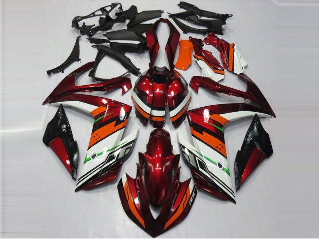 2015-2018 Orange and Maroon Yamaha R3 Fairings