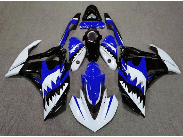 2015-2018 White Shark & Blue Yamaha R3 Fairings