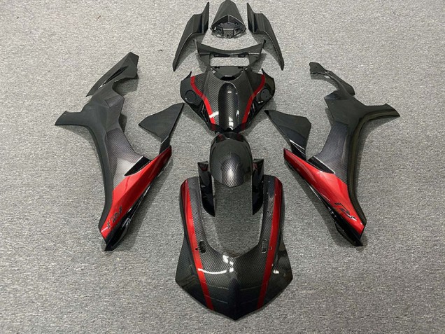 2015-2019 Carbon Fiber Style & Red Yamaha R1 Fairings