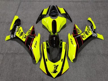 Best Aftermarket 2015-2019 Floro Yellow and Black Yamaha R1 Fairings