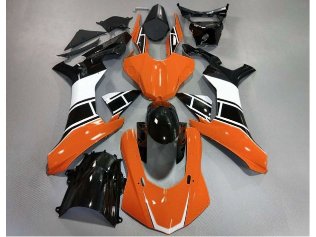 Best Aftermarket 2015-2019 Gloss Orange White and Black Yamaha R1 Fairings