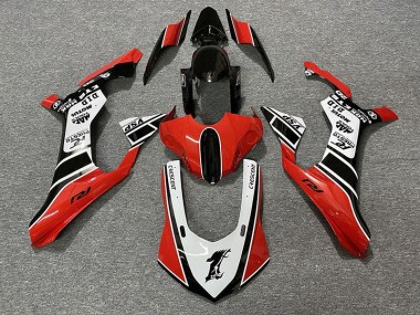 Best Aftermarket 2015-2019 Gloss Red & White Yamaha R1 Fairings