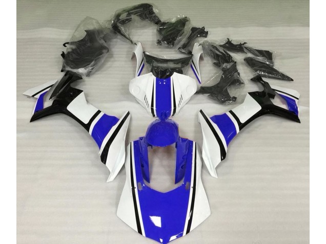 Best Aftermarket 2015-2019 Gloss White Blue and Black Yamaha R1 Fairings