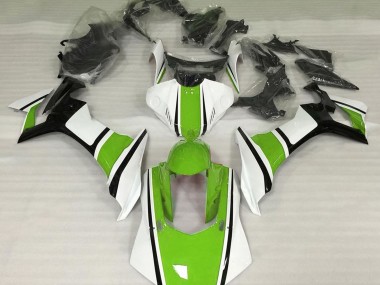 Best Aftermarket 2015-2019 Gloss White Green and Black Yamaha R1 Fairings