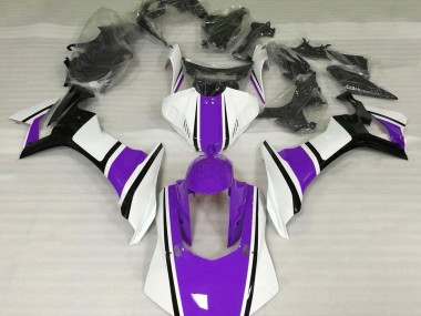 Best Aftermarket 2015-2019 Gloss White Purple and Black Yamaha R1 Fairings