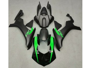 Best Aftermarket 2015-2019 Matte Black & Green Yamaha R1 Fairings